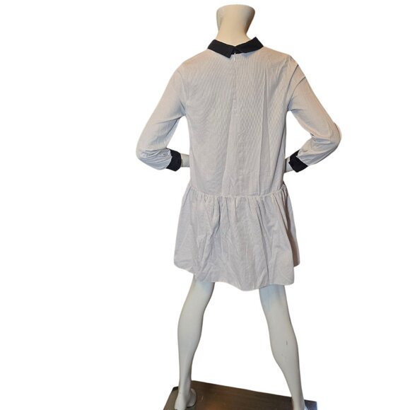 ENGLISH FACTORY Drop Waist Lace Front Mini Shirt Dress sz M - Picture 5 of 11
